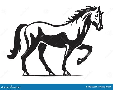 Horse Vector Logo Illustration Stock Illustration - Illustration of mare, icon: 143765556