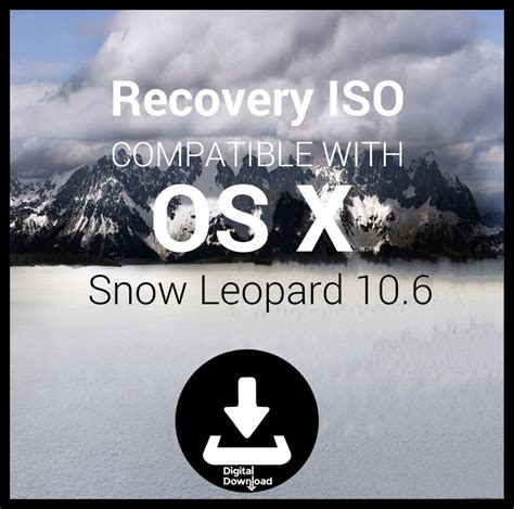 macOS Mac OS X Snow Leopard 10.6 Digital download Upgrade Restore