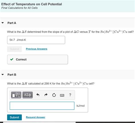 Solved Graph the Effects of Temperature on Cell Potential | Chegg.com