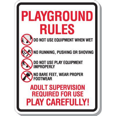 Playground Rules Signs, Property & Security Signs | Emedco