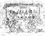 Great Banquet Parable Of The Bible Coloring Pages Sketch Page sketch template