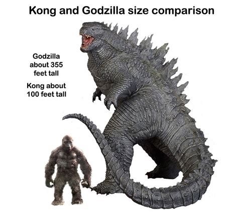 King Kong Vs Godzilla Size Comparison Godzilla And Kong Size | Images and Photos finder