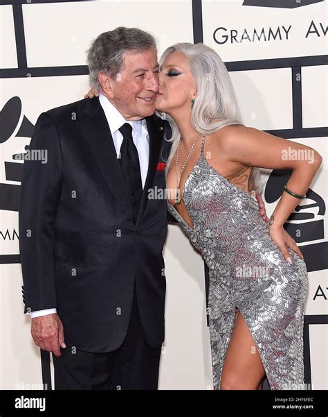 Tony Bennett & Lady Gaga attending the 57th Annual Grammy Awards in Los ...