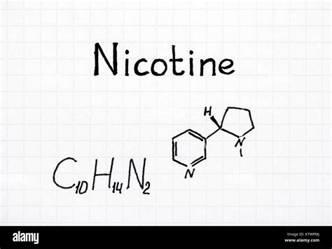 Chemical formula of Nicotine. Close-up Stock Photo - Alamy