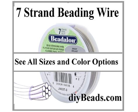 BEADALON BEADING WIRE 7 Strand Beadalon Beading Wire Nylon Coated ...