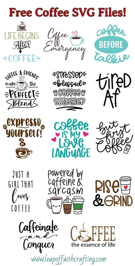 Free coffee quotes svg files – Artofit