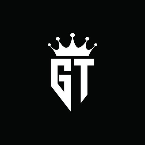 GT logo monogram emblem style with crown shape design template 4283806 ...