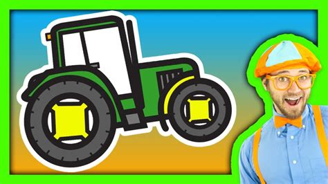 Tractor Song for Children with Blippi