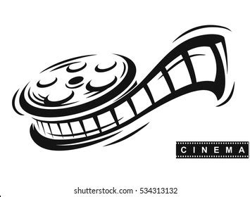 Logo de cine vector cine negro: vector de stock (libre de regalías ...