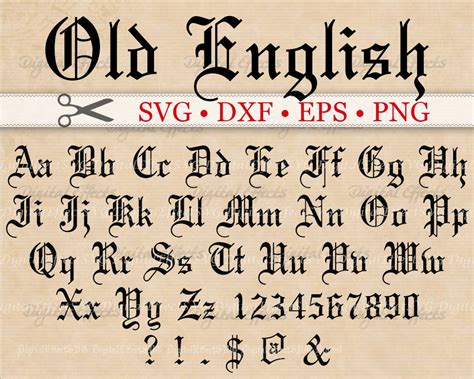 Gothic Old English Letters