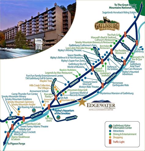 Downtown Gatlinburg Map Printable