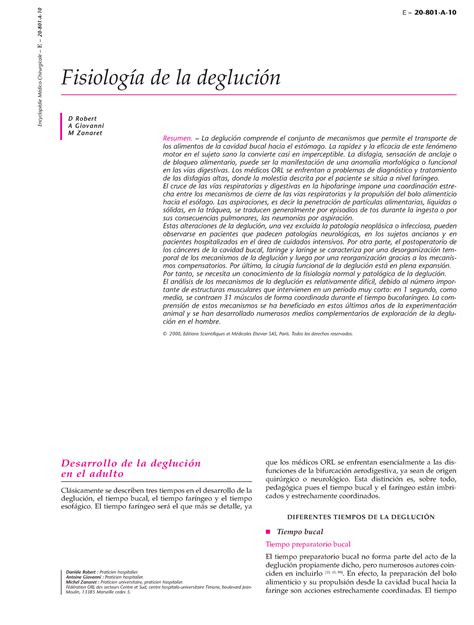 Robert 2000 - Fisiología de la Deglucion - Desarrollo de la deglución en el adulto Clásicamente ...