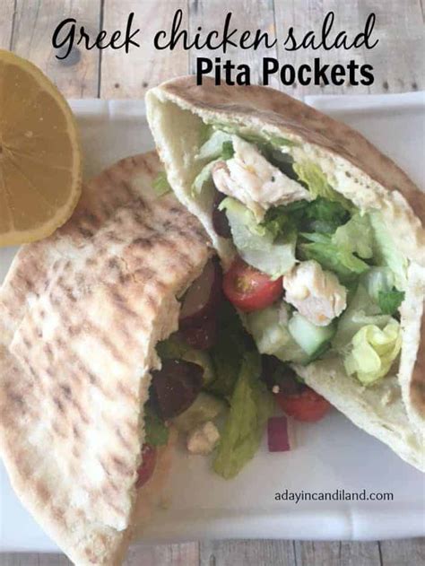 Grilled Chicken Salad Pita Pocket - A Day In Candiland