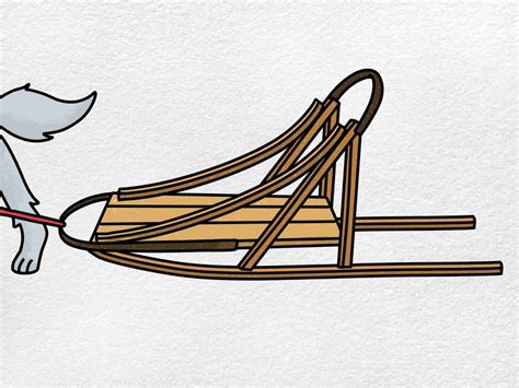 Easy Dog Sled Drawing - HelloArtsy