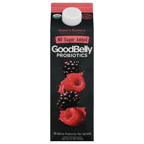 GoodBelly Probiotics No Added Sugar Raspberry Blackberry Juice Drink ...