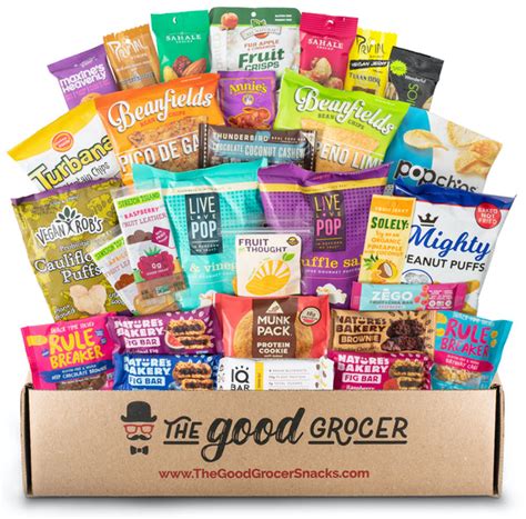 Deluxe Vegan Snacks Care Package (30ct) Gift Box Remote Employee – The Good Grocer