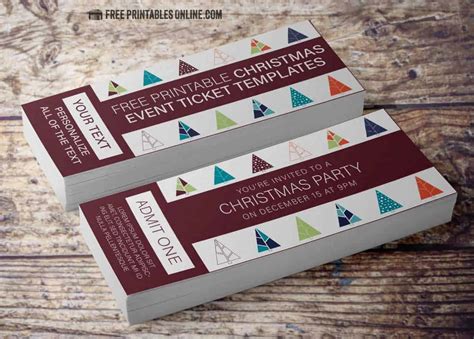 Christmas Event Ticket Template - Free Printables Online