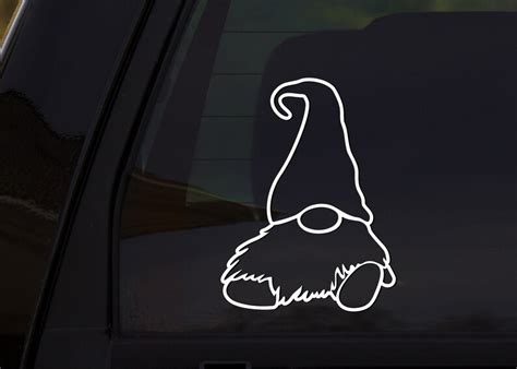 Gnome Decal / Gnomie / Garden Gnome Decal / Gnome / Car Decal - Etsy