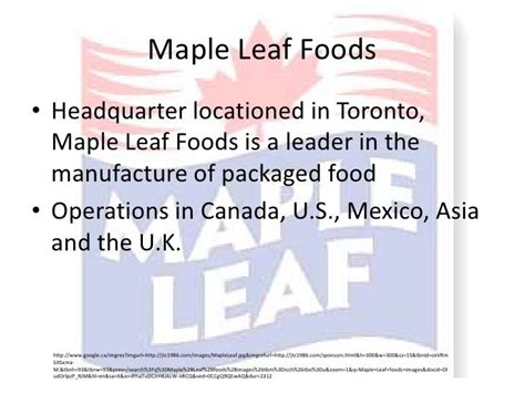 Maple leaf foods