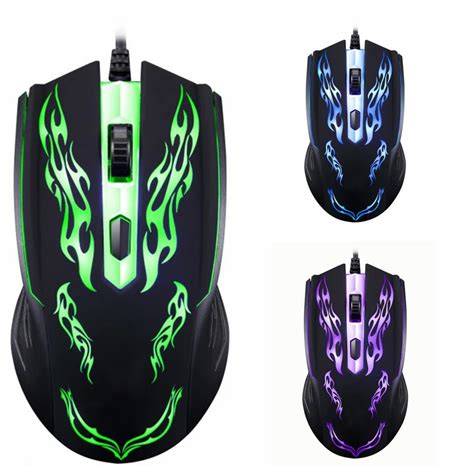 USB Wired Gaming Mouse 7 Colors LED Optical Professional Pro Mouse ...