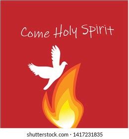 Pentecost Sunday Come Holy Spirit Typography Stock Vector (Royalty Free ...