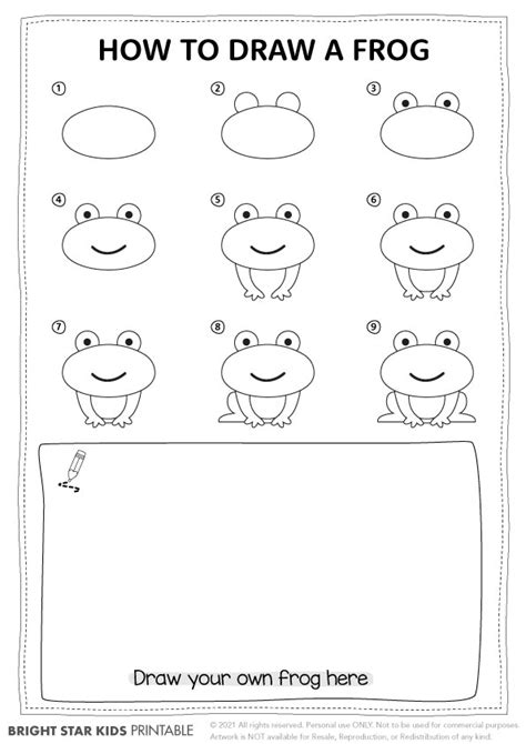 How To Draw A Frog For Kids - Bright Star Kids Easy Drawing For Kids