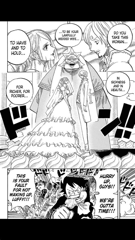 Sanji and Pudding's wedding | One piece comic, One piece manga, Manga ...