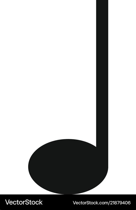 Quarter music note icon simple style Royalty Free Vector