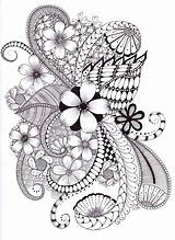 Easy Zentangle Coloring Pages sketch template