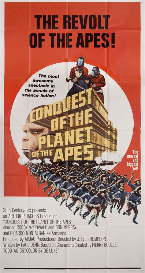 Conquest of the Planet of the Apes Original 1972 U.S. Three Sheet Movie Poster - Posteritati ...