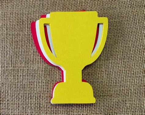 Trophy Paper Cut Outs Set of 25 Award Shaped Die Cuts Award Tags Trophy Tag Shape Paper Trophies ...