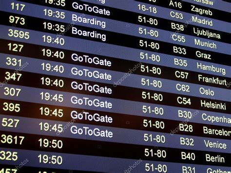 Airport delay sign, flight schedule — Stock Photo © fmua09 #2054730