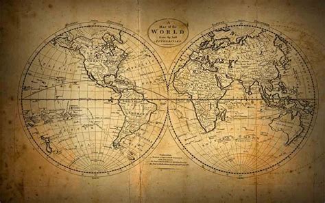 Close-up of old-fashioned world map - StockFreedom - Premium Stock Photography
