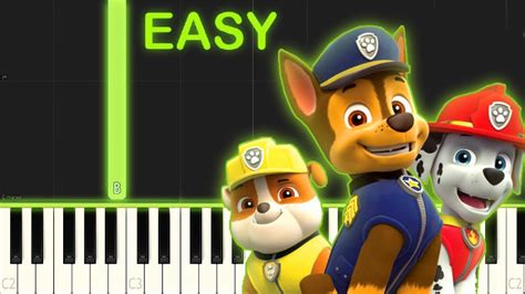 Paw patrol theme song piano notes letters - zipqery