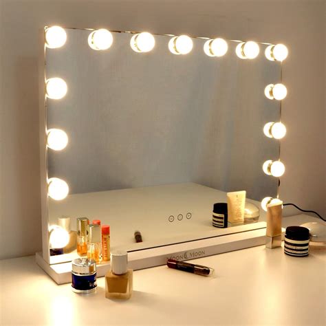 Amazon.com : MoonMoon Hollywood Vanity Mirror with Lights，Professional Makeup Mirror & Lighted ...