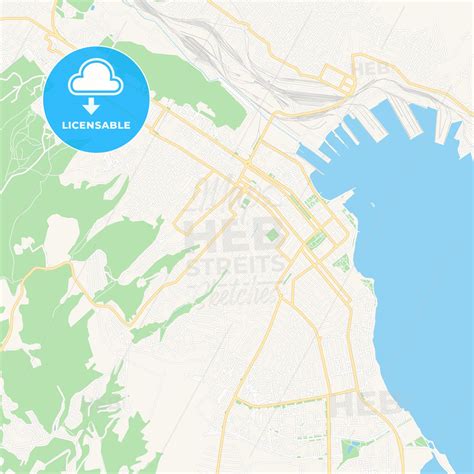 Novorossiysk, Russia Vector Map - Classic Colors - HEBSTREITS