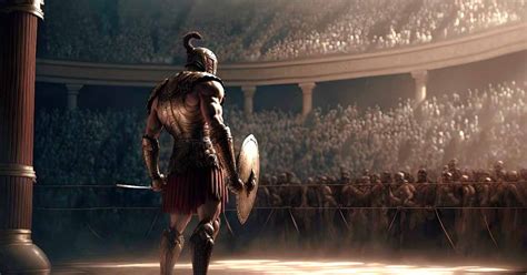 Gladiators Fighting In The Colosseum