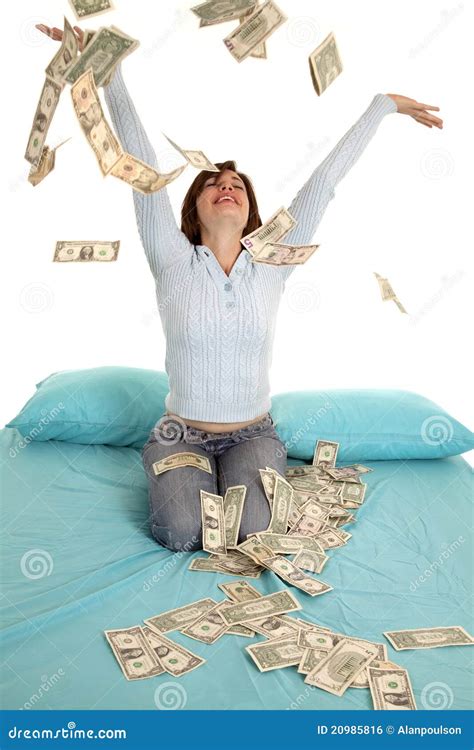 Throwing money air stock photo. Image of greedy, businesswoman - 20985816