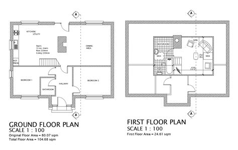 Simple Residential Floor Plan - floorplans.click