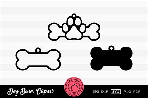 Dog Bone Tags SVG Designs Graphic by DTCreativeLab · Creative Fabrica