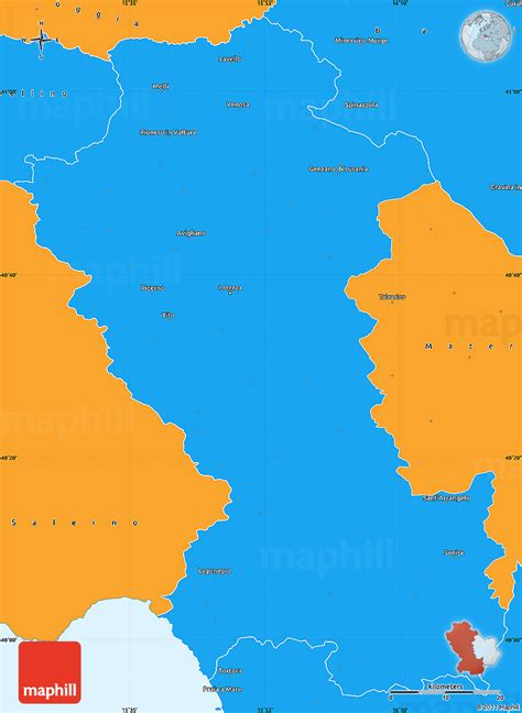 Political Simple Map of Potenza