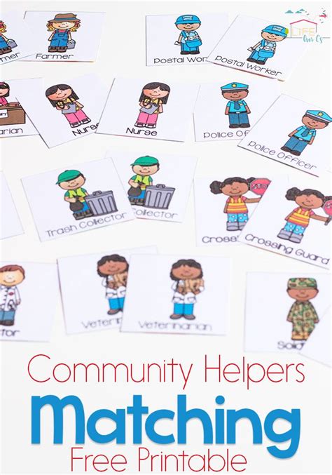 Community Helpers Matching Game | Community helpers preschool activities, Community helpers ...