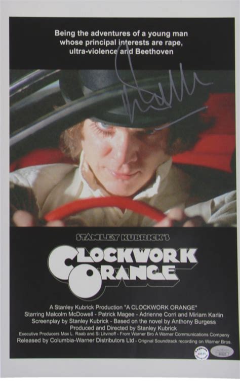 Malcolm McDowell Signed "A Clockwork Orange" poster – FansFirst