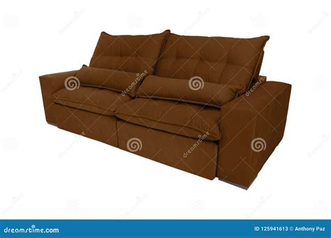 Modern Color Suede Couch Sofa Isolated on White Stock Image - Image of four, elegance: 125941613