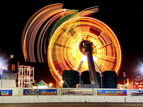 Ocean City, MD boardwalk rides | Long exposure at night of t… | Flickr