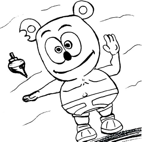 Fun Gummy Bear Coloring Page - Free Printable Coloring Pages for Kids