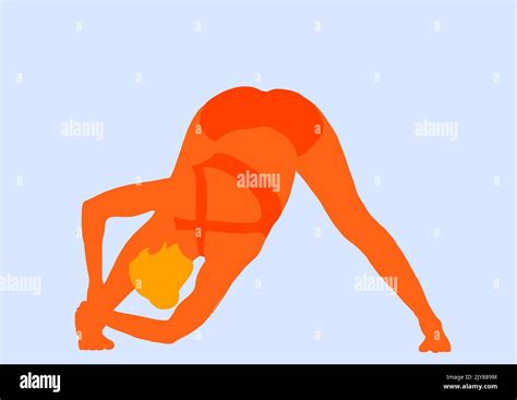 yoga pose second chakra illustration Stock Photo - Alamy