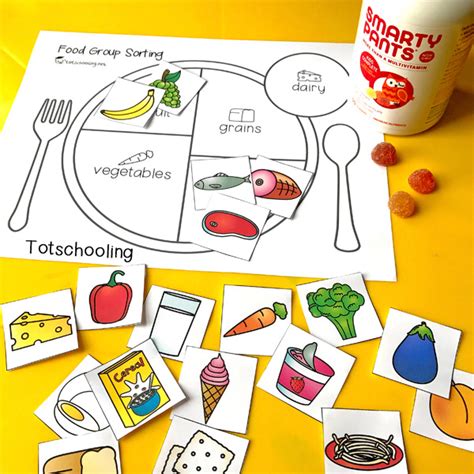 Teach Kids About Healthy Eating with a Food Group Sorting Activity ...