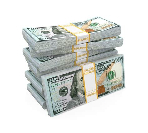 Stacks of New 100 US Dollar Banknotes Stock Photo - Image of money ...