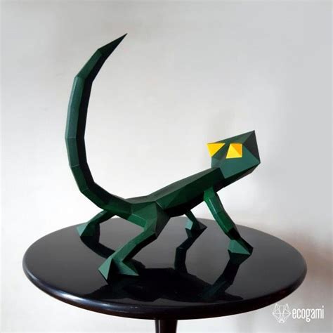 Lizard papercraft template | Paper crafts, Papercraft templates, Reptile decor